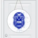 Zeta Phi Beta Round House Number Door Hanger
