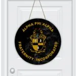 Alpha Phi Alpha Round House Number Door Hanger
