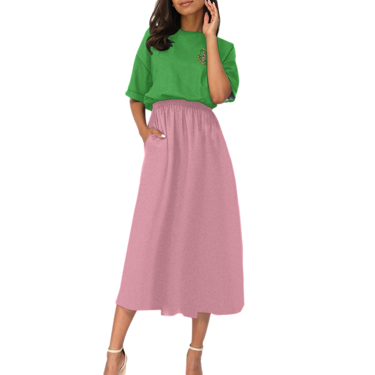 Alpha Kappa Alpha Elastic Waist Dress - Image 2
