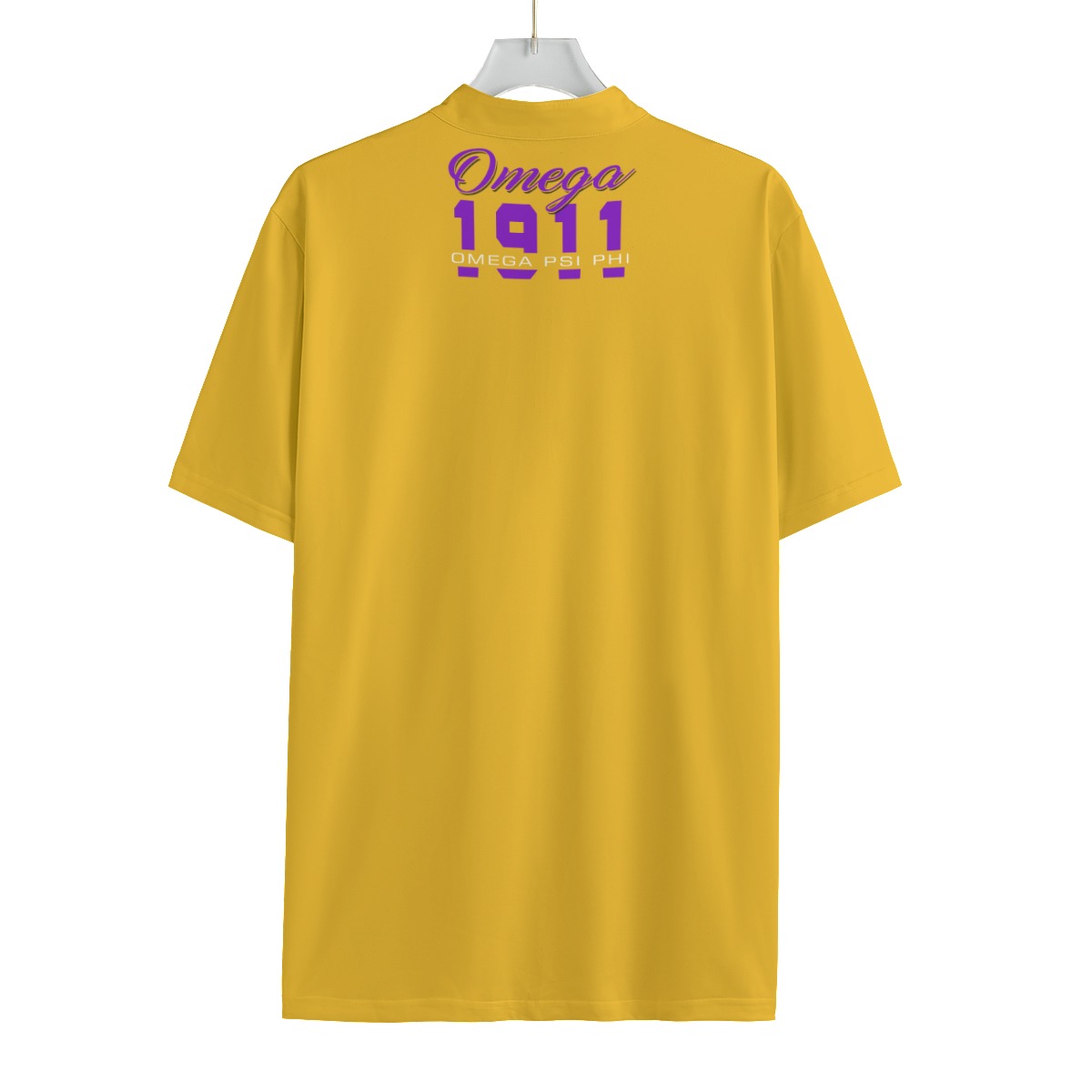 Omega Psi Phi Black Zipped Billiard Polo - Image 2