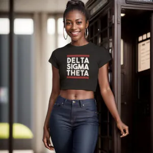 Delta Sigma Theta Raglan Cropped T-shirt