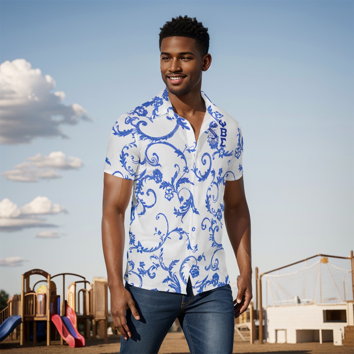 Phi Beta Sigma Filigree short Sleeve Shirt - Image 2