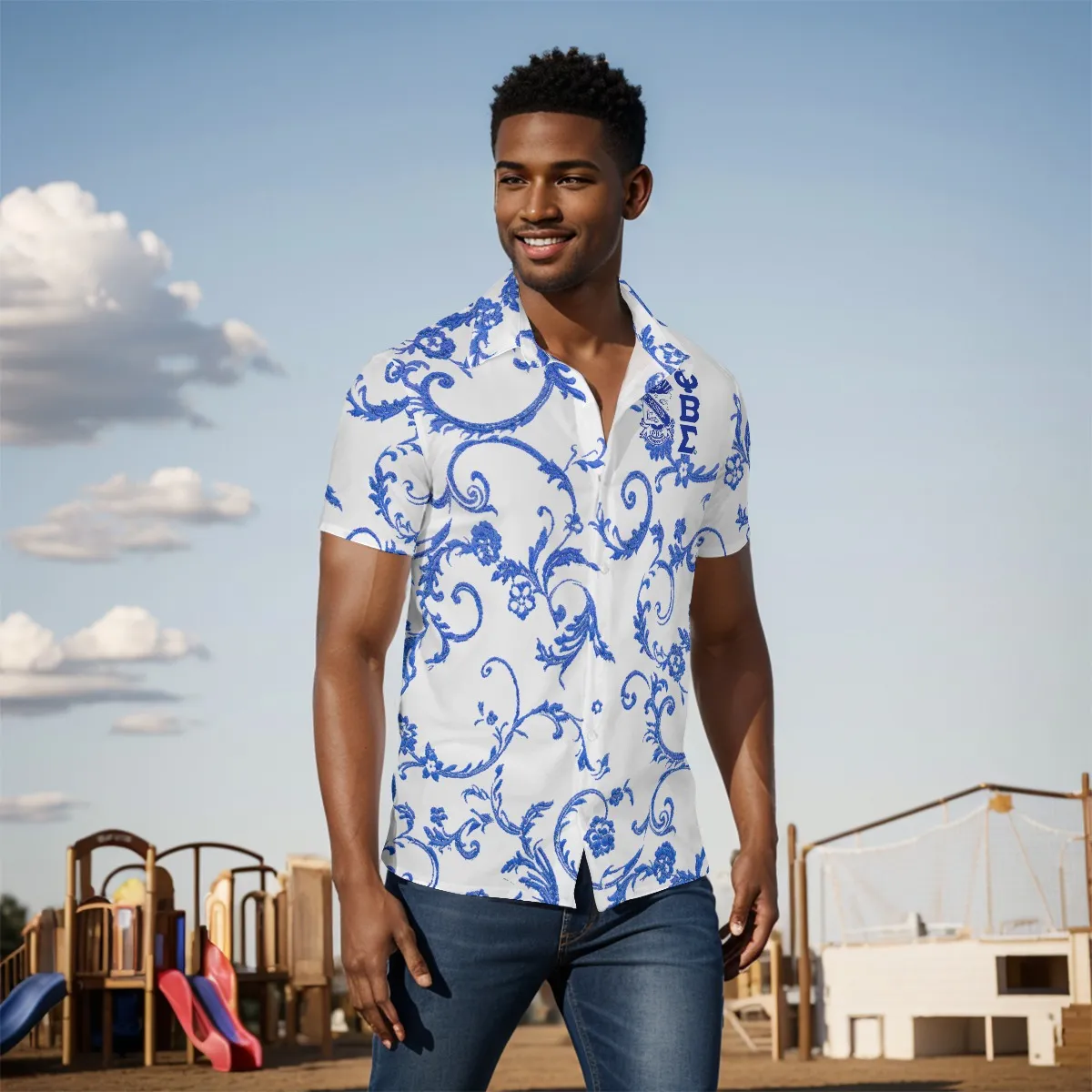 Phi Beta Sigma Filigree short Sleeve Shirt - Image 2