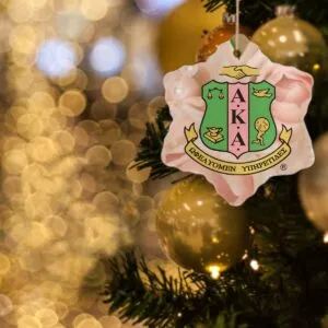 Alpha Kappa Alpha Christmas Tree Ceramic Ornaments