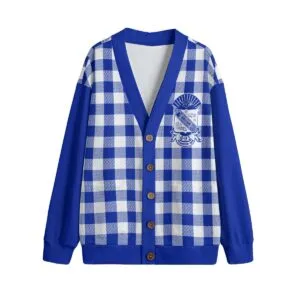 Phi Beta Sigma Knitted Fleece Cardigan With Button Closure