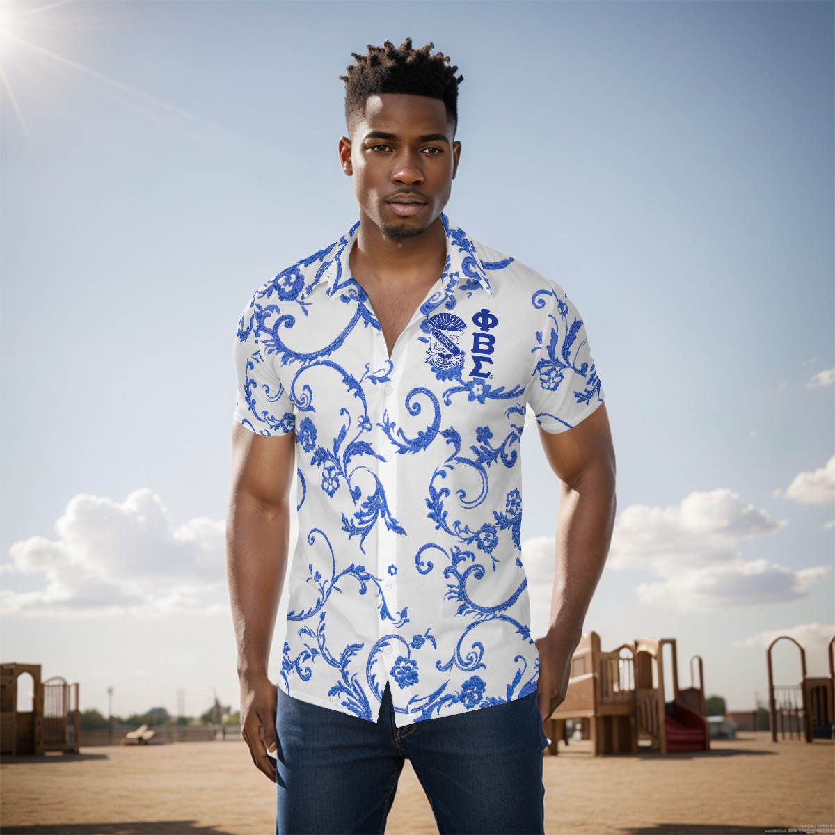 Phi Beta Sigma Filigree short Sleeve Shirt
