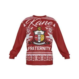 Kappa Alpha Psi big shield ugly Christmas sweater