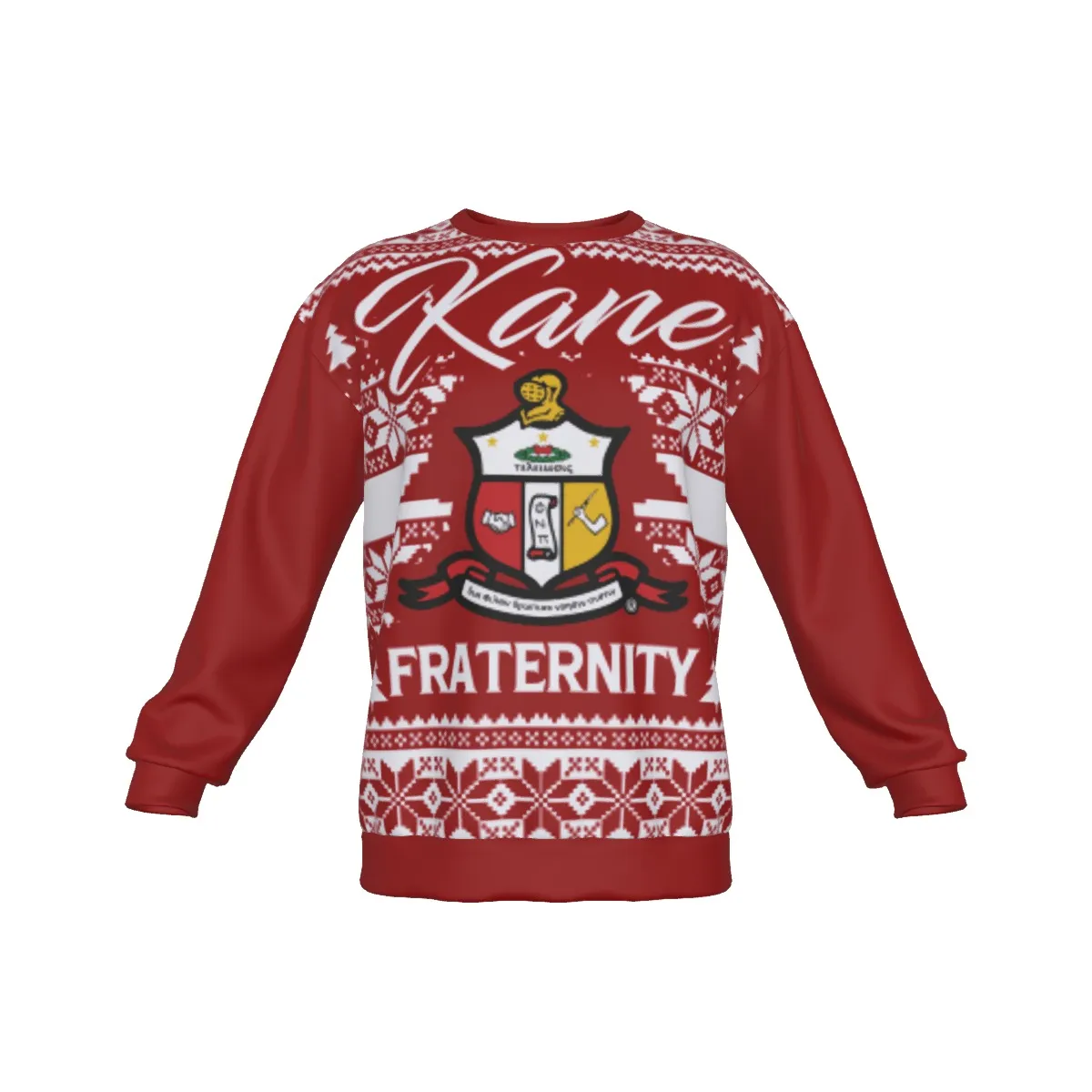 Kappa Alpha Psi big shield ugly Christmas sweater