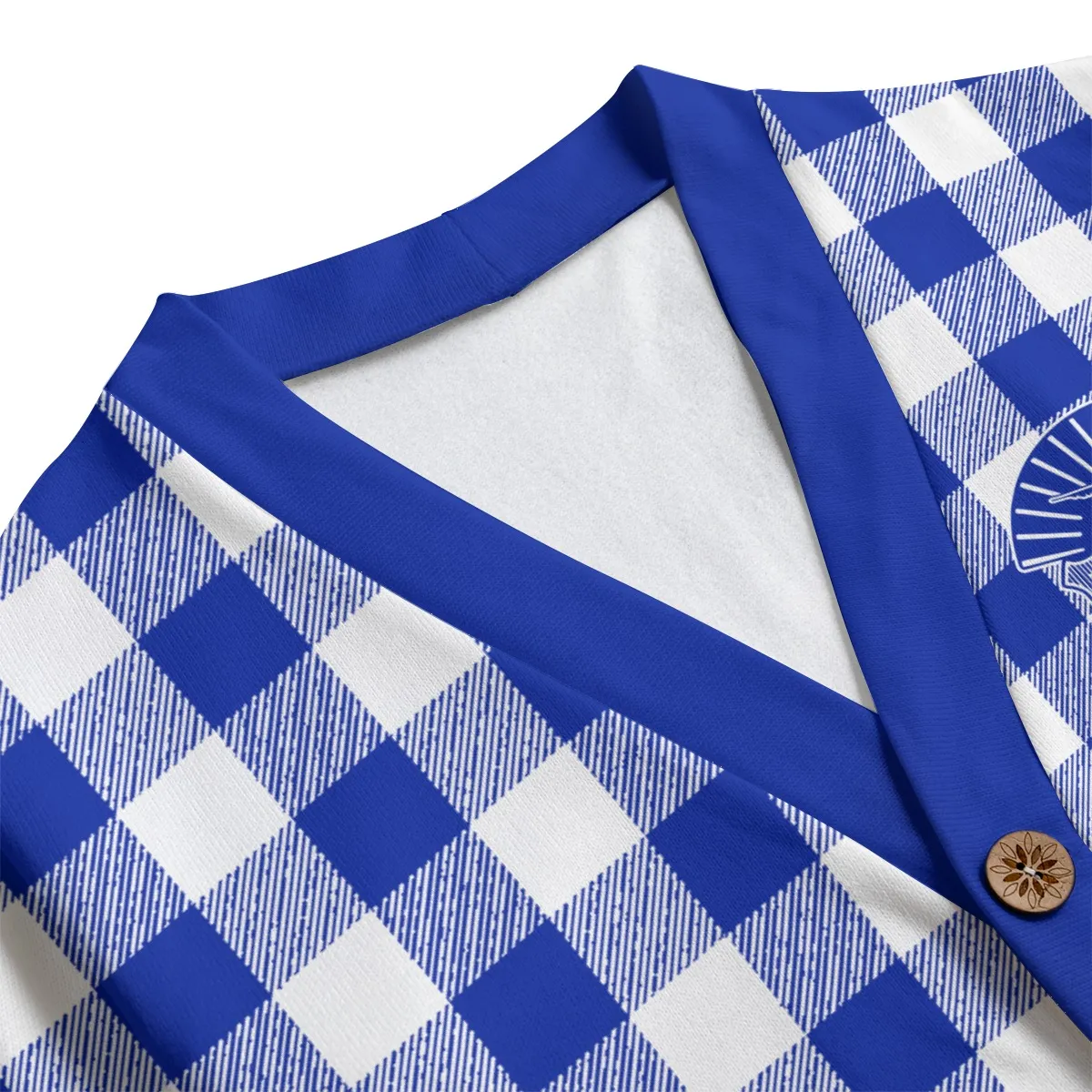 Phi Beta Sigma Knitted Fleece Cardigan With Button Closure - Image 3