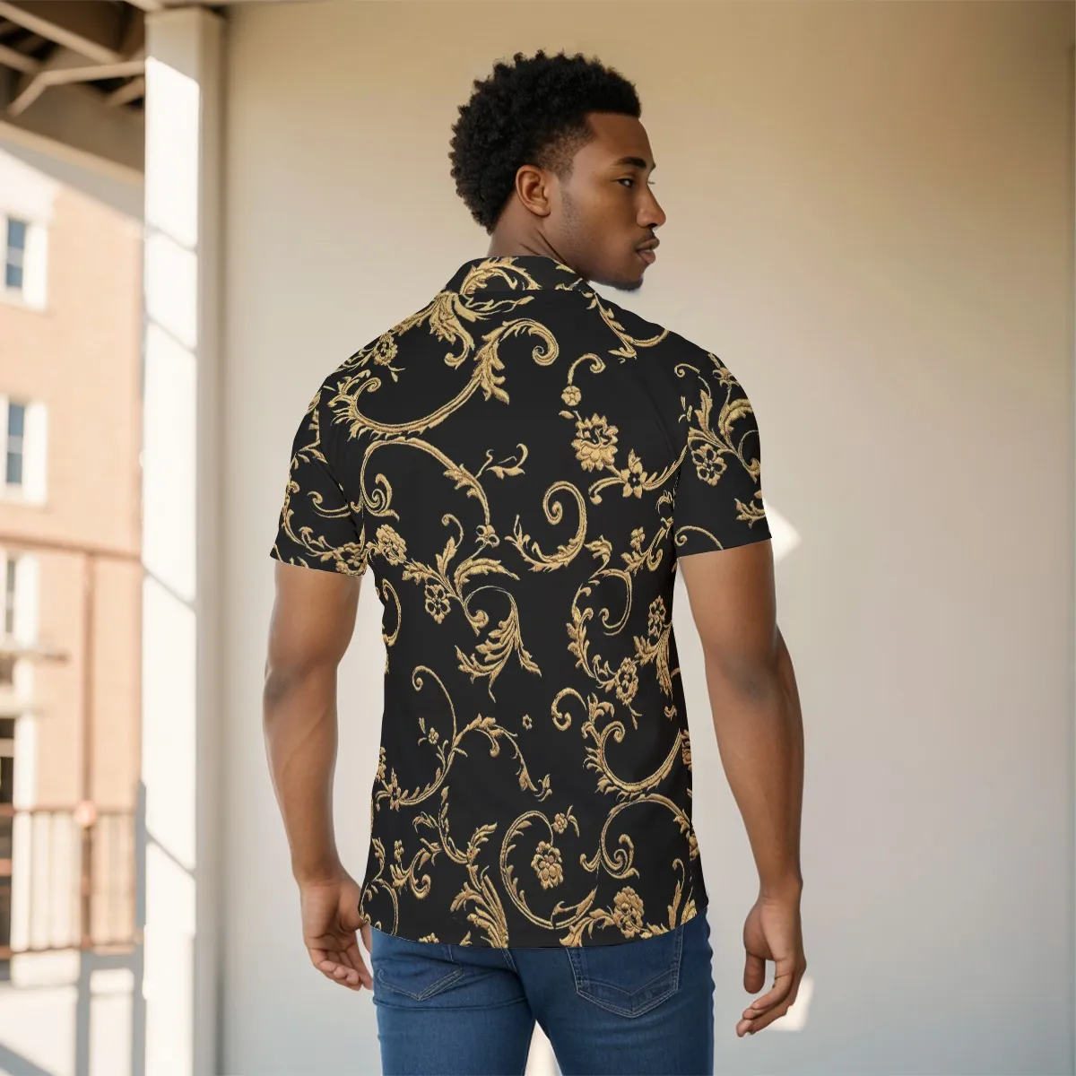 Alpha Phi Alpha Filigree short Sleeve Shirt - Image 4