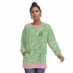 Alpha Kappa Alpha Side Split O-neck Sweatshirt