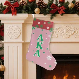 Alpha Kappa Alpha Single-Side Print Christmas Socks