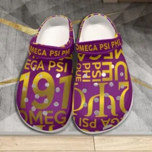 Omega Psi Phi Typography Classic Clogs