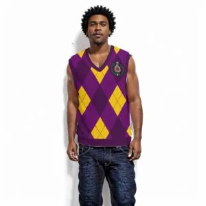Omega Psi Phi V-neck Christmas Vest