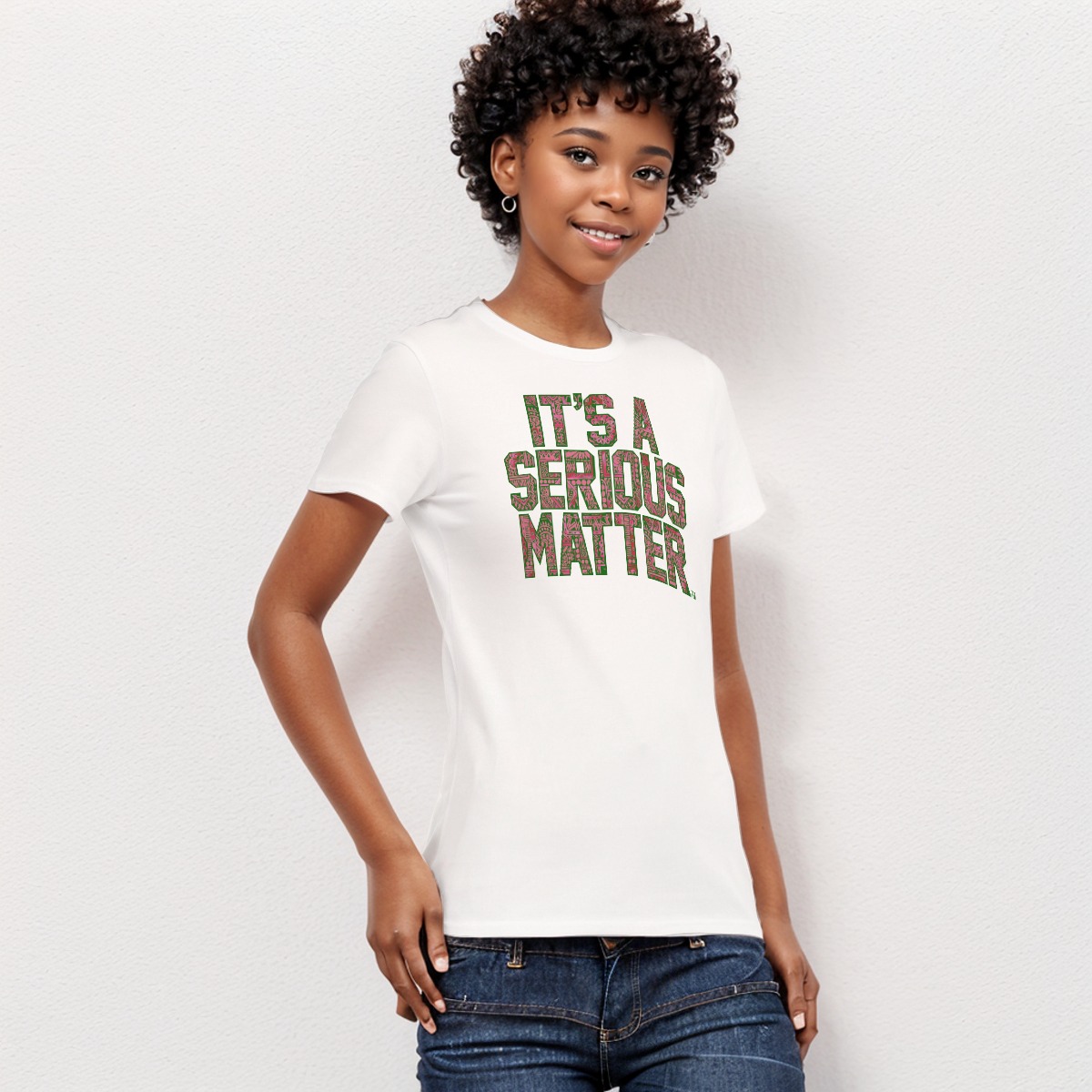 Alpha Kappa Alpha Ethnic Pattern Tee - Image 2