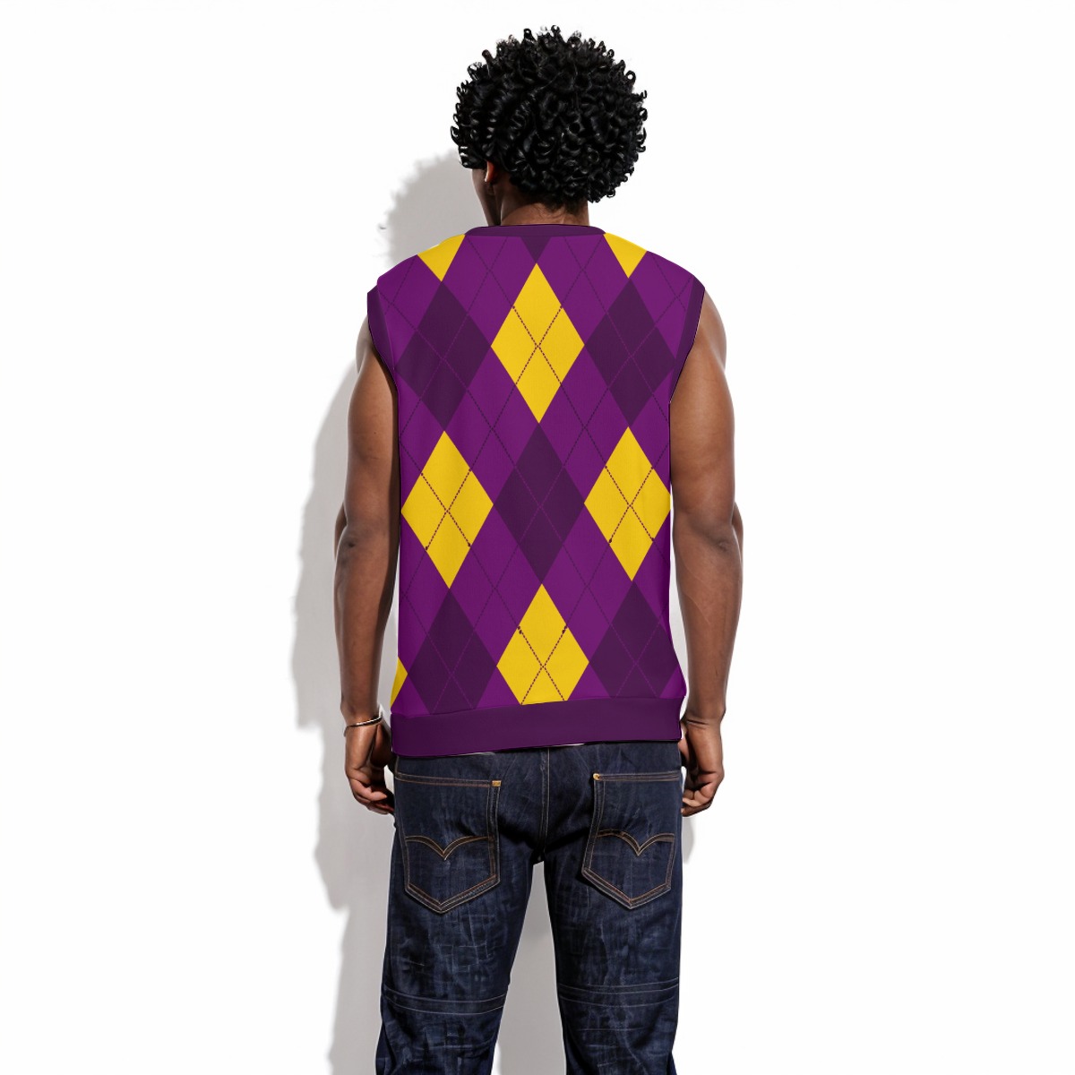 Omega Psi Phi V-neck Christmas Vest - Image 4