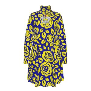 Sigma Gamma Rho High Neck Dress With Long Sleeve