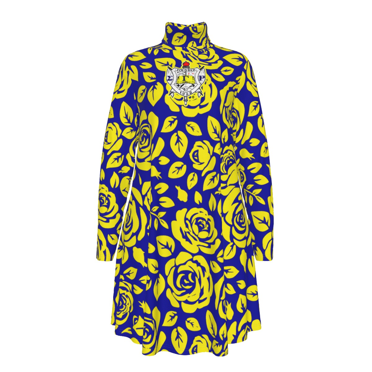 Sigma Gamma Rho High Neck Dress With Long Sleeve