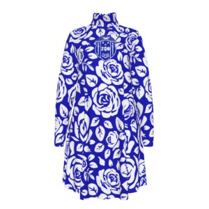 Zeta Phi Beta High Neck Dress With Long Sleeve