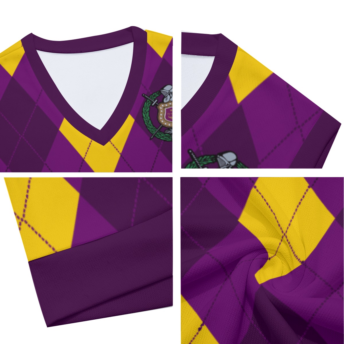 Omega Psi Phi V-neck Christmas Vest - Image 7