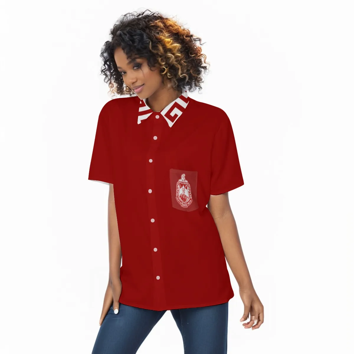Delta Sigma Theta Short Sleeve Shirt With Pocket