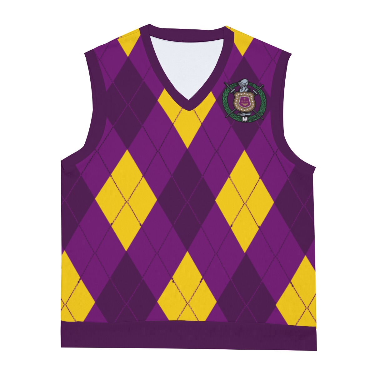 Omega Psi Phi V-neck Christmas Vest - Image 5