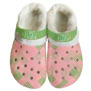 Alpha Kappa Alpha Clogs with Fleece
