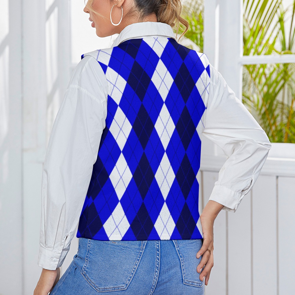 Zeta Phi Beta Long Sleeve Button Knit Christmas Vest - Image 7