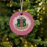 Alpha Kappa Alpha Round Ceramic Ornaments