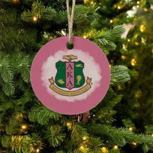 Alpha Kappa Alpha Round Ceramic Ornaments