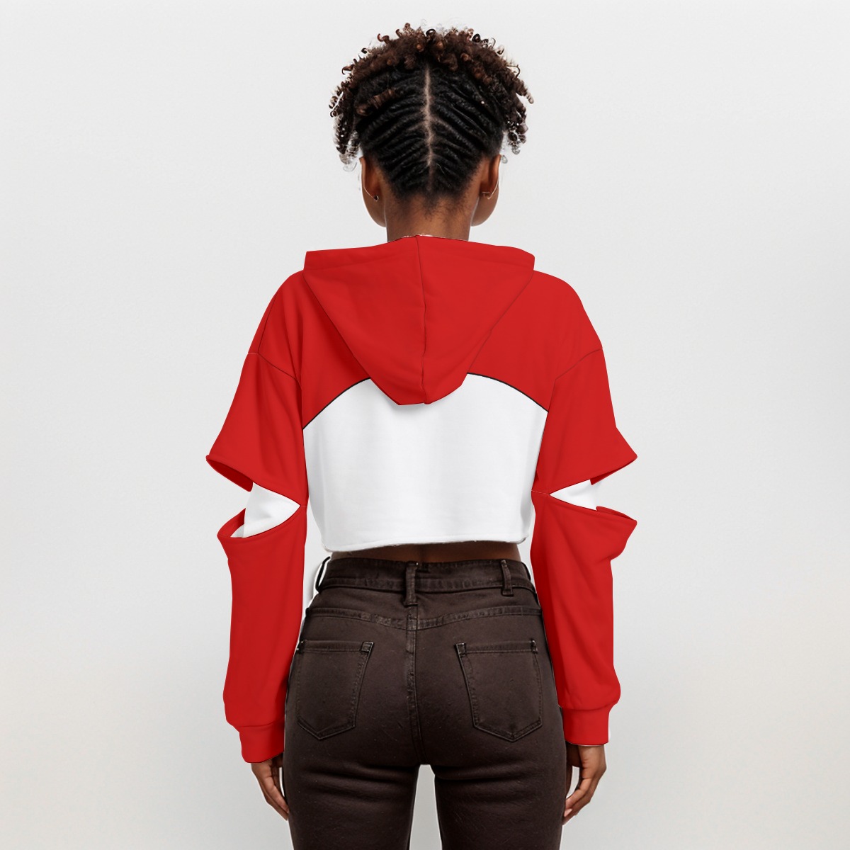 Delta Sigma Theta Heavy Fleece Hoodie With Hollow Out Sleeve - Image 4