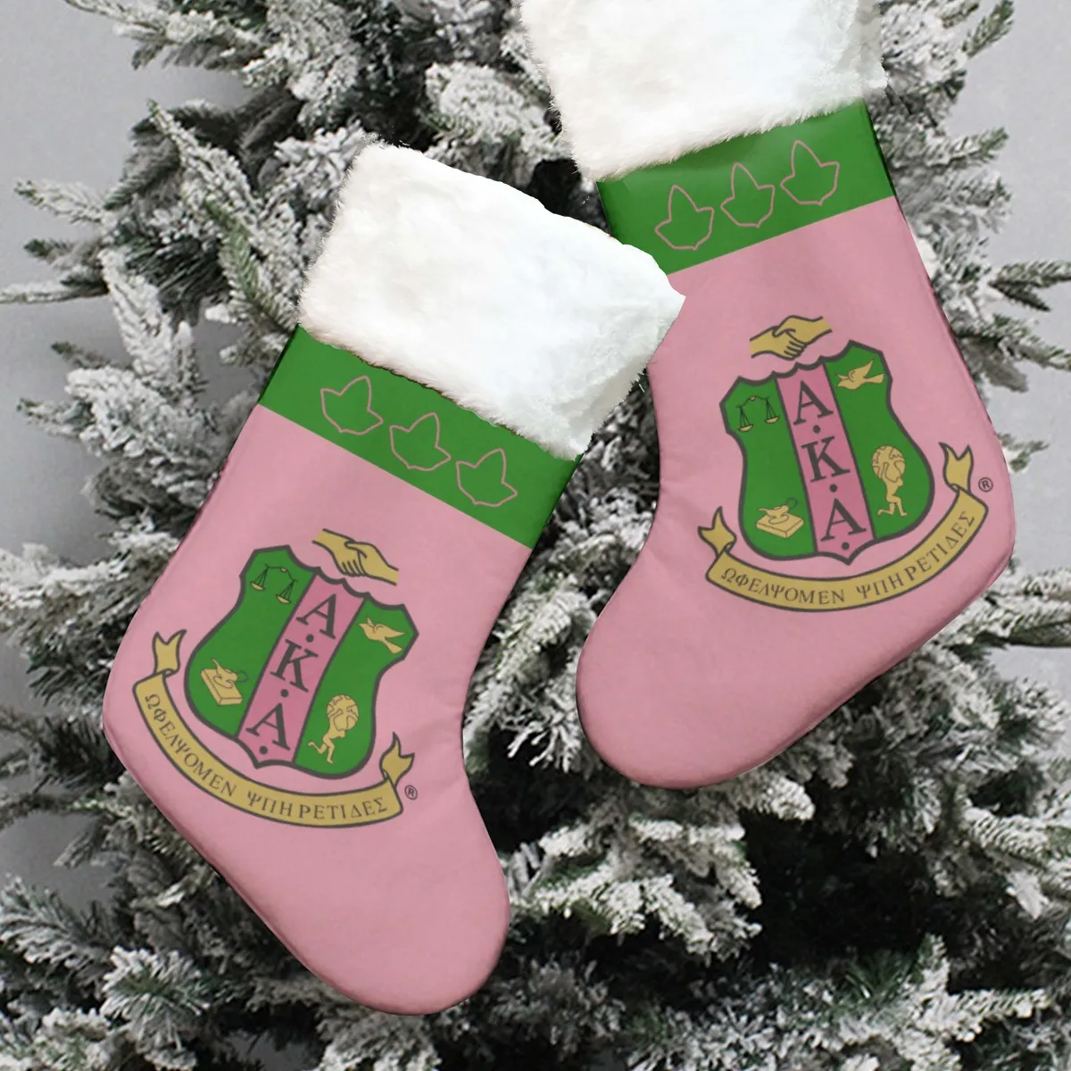 Alpha Kappa Alpha Christmas Stockings - Image 2