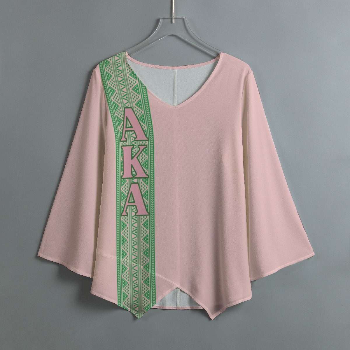 Alpha Kappa Alpha V-Neck With Irregular Hem - Image 2
