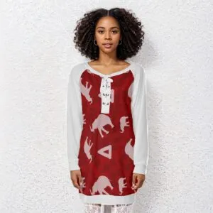 Delta Sigma Theta Lace-Up Sweatshirt