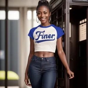 Zeta Phi Beta Finer Raglan Cropped T-shirt