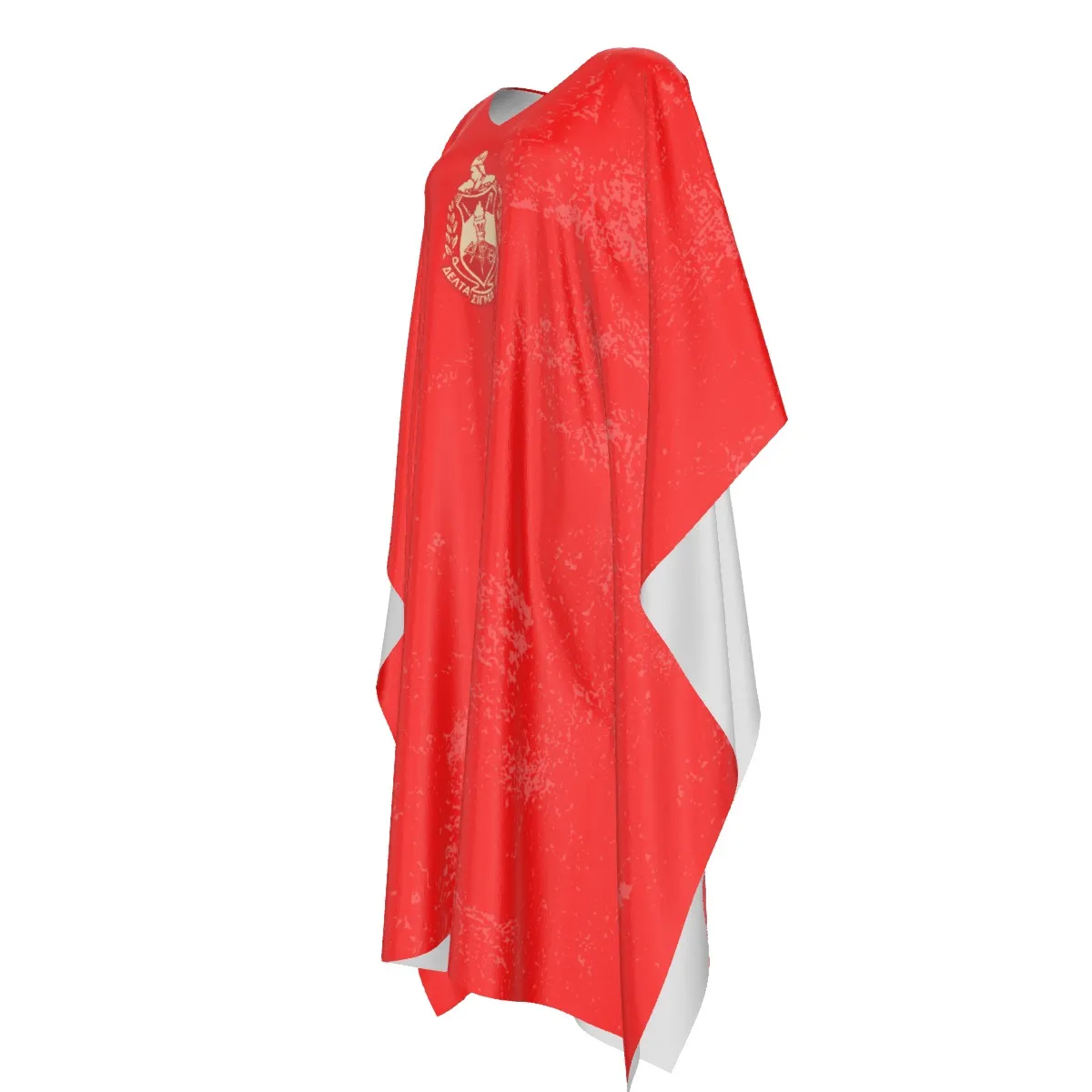 Delta Sigma Theta Imitation Silk V-neck Kaftan Robe - Image 4