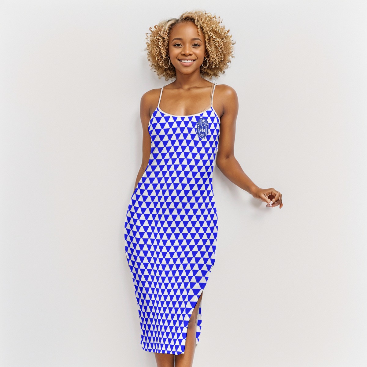 Zeta Phi Beta Back Cross Cami Dress