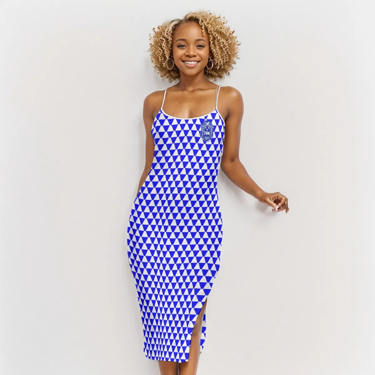 Zeta Phi Beta Back Cross Cami Dress
