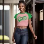 Alpha Kappa Alpha Pretty Raglan Cropped T-shirt