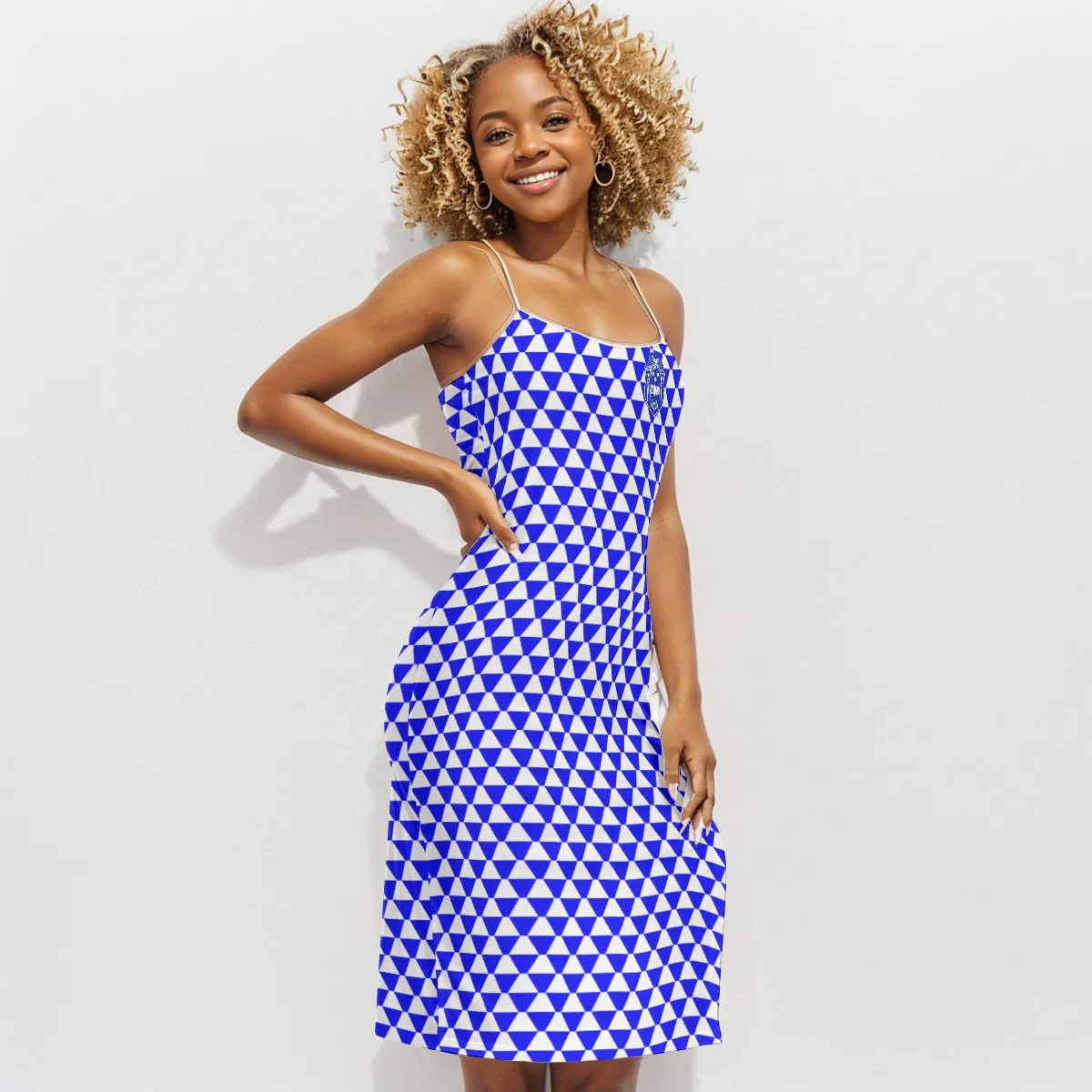 Zeta Phi Beta Back Cross Cami Dress - Image 3