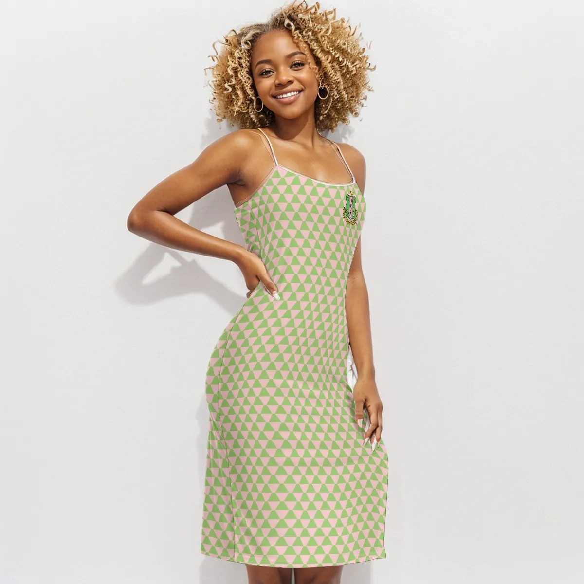 Alpha Kappa Alpha Back Cross Cami Dress - Image 3