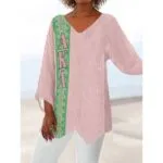 Alpha Kappa Alpha V-Neck With Irregular Hem