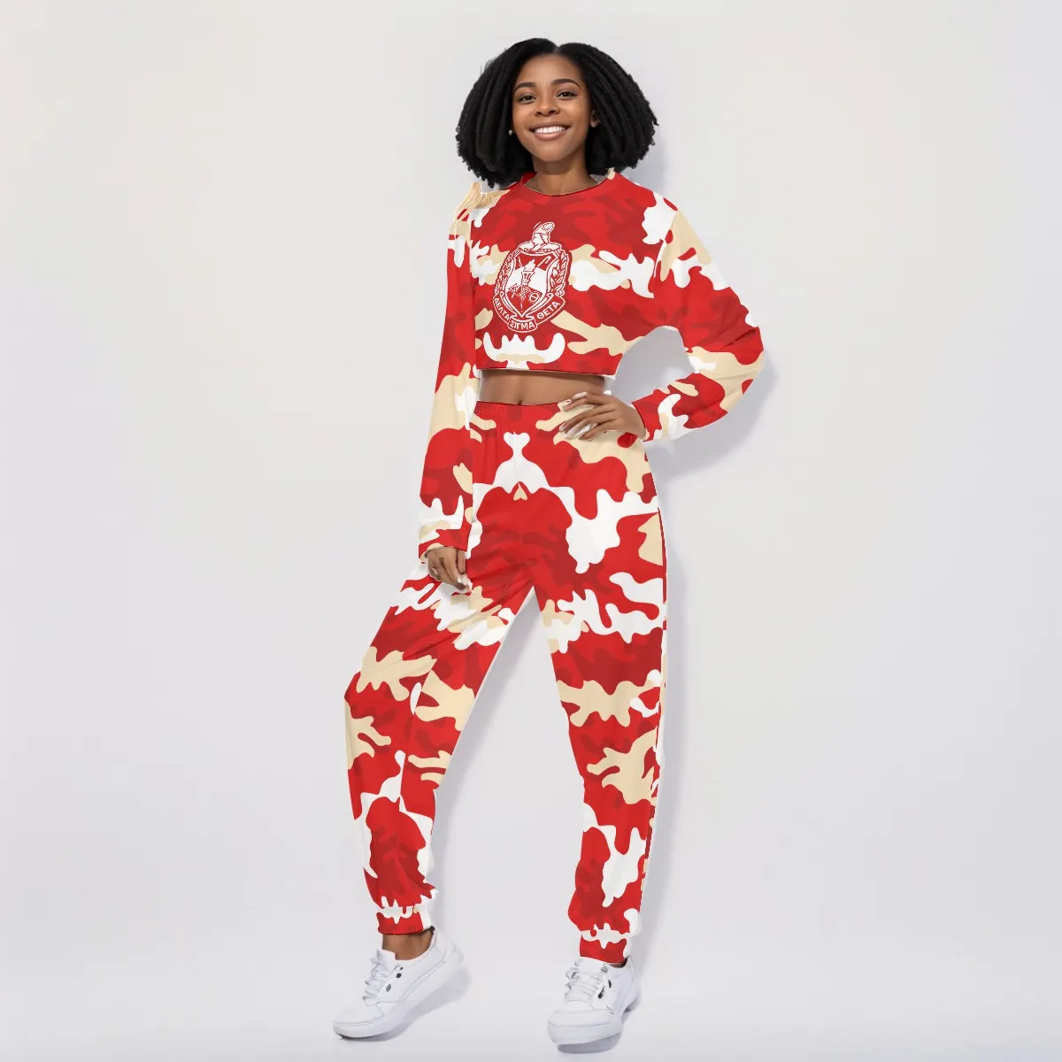 Delta Sigma Theta Crop Sweatshirt Suit - Image 3