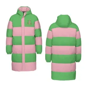 Alpha Kappa Alpha Long Down Jacket