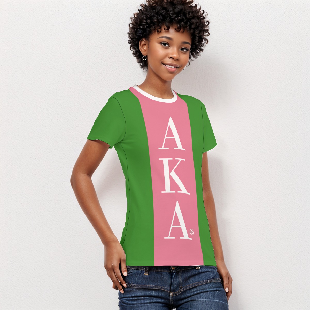 Alpha Kappa Alpha Women's AOP Cut & Sew Tee - Image 2