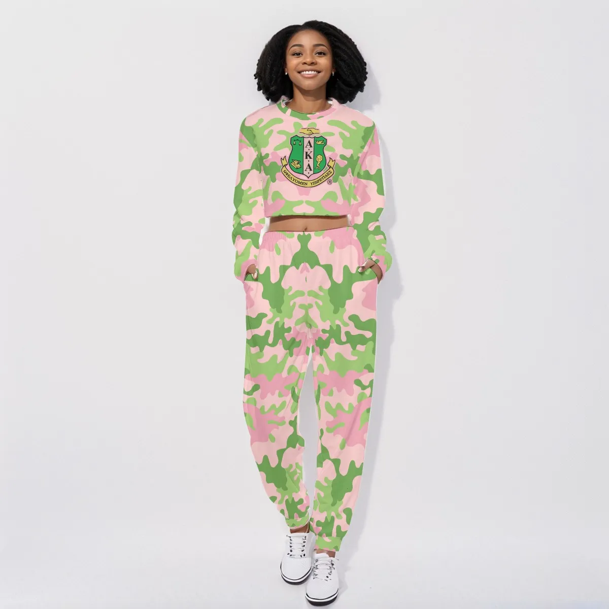 Alpha Kappa Alpha Crop Sweatshirt Suit