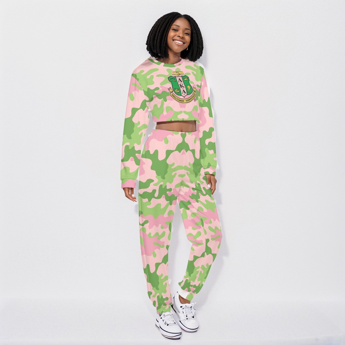 Alpha Kappa Alpha Crop Sweatshirt Suit - Image 2