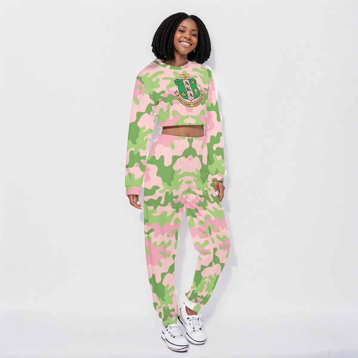 Alpha Kappa Alpha Crop Sweatshirt Suit - Image 2