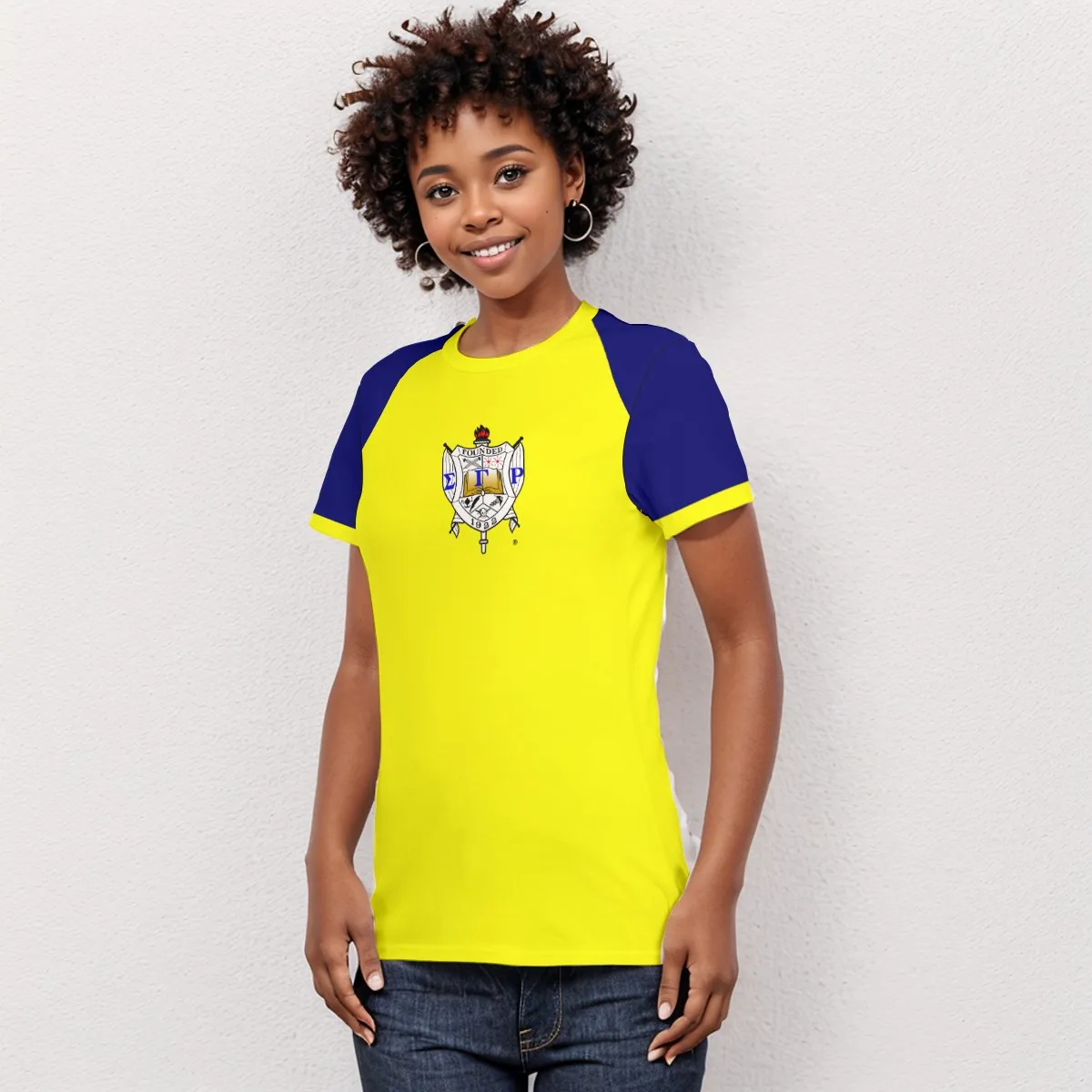 Sigma Gamma Rho Sorority Emblem AOP Tee - Image 3