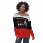 Delta Sigma Theta Oversized Off-Shoulder Sweatshirt